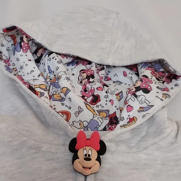 Disney Jr Girls Minnie Mouse Full Zip Hoodie Jacket - Picture 5 of 13